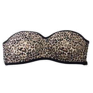PINK Victoria Secret Strapless Cheetah print Bra